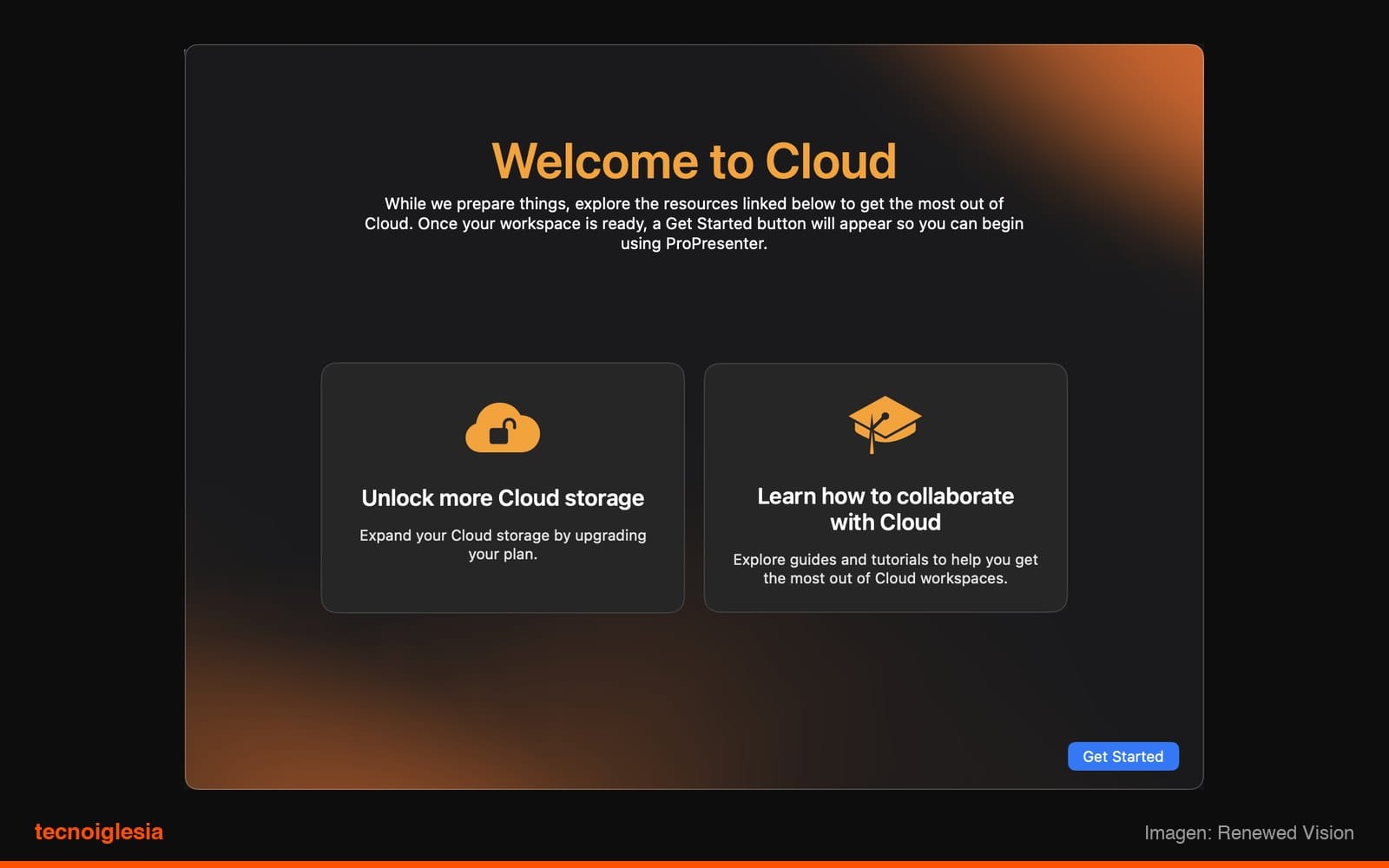 Welcome to Cloud: tu workspace se está subiendo